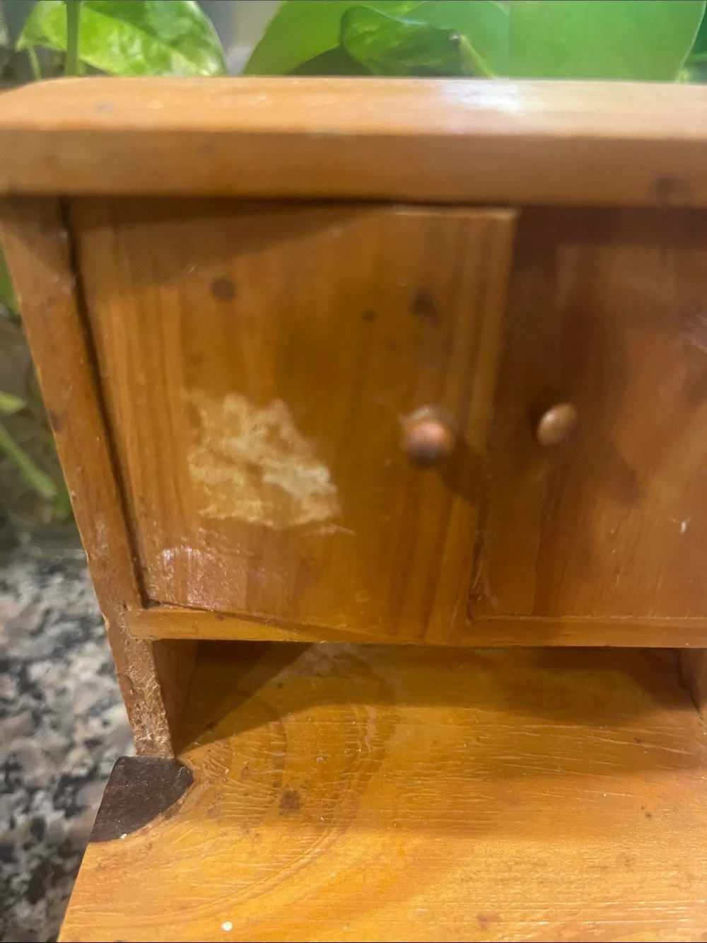 Vintage Miniature Wood Hutch Doll House Furniture